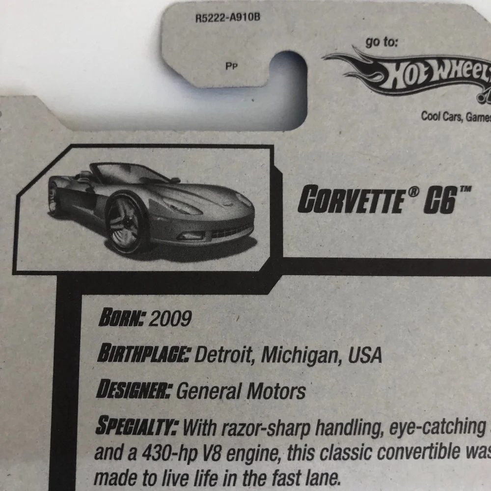 New in package Hot Wheels Corvette C6 Burnt Orange